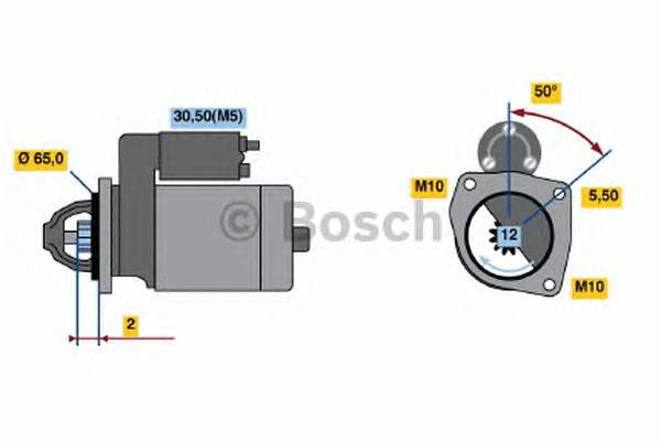 BOSCH 0 986 021 741 Стартер