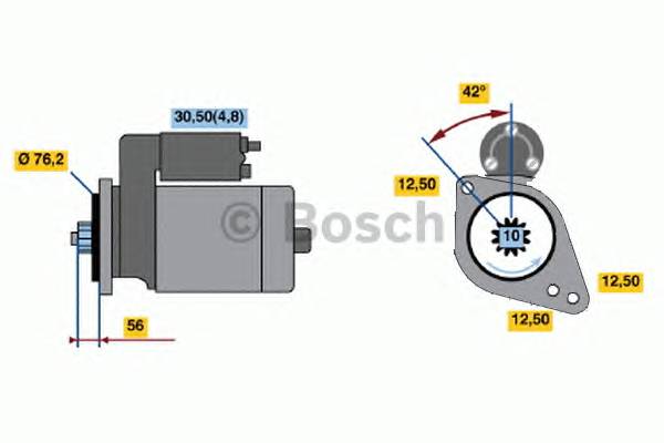 BOSCH 0 986 020 250 Стартер