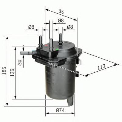 BOSCH 0 450 907 013 Паливний фільтр