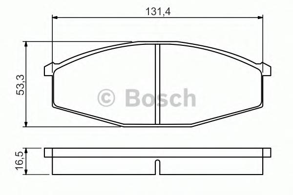 BOSCH 0 986 494 566 Комплект гальмівних колодок,