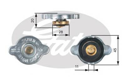 GATES RC124 Крышка, радиатор