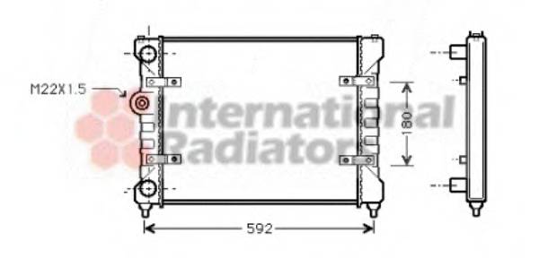 VAN WEZEL 49002023 Радиатор, охлаждение двигателя