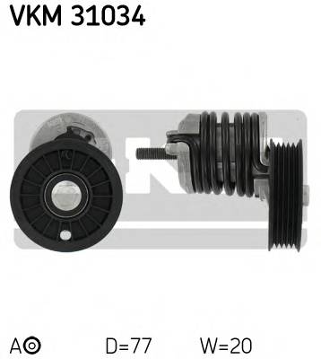 SKF VKM 31034 Натяжной ролик, поликлиновой