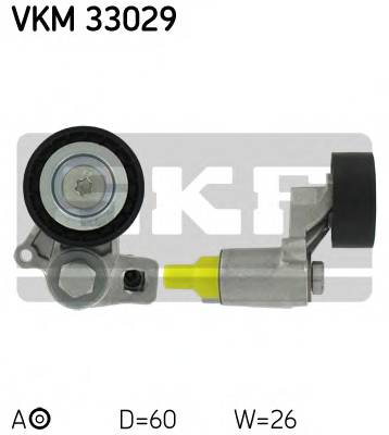 SKF VKM 33029 Натяжний ролик, полікліновий