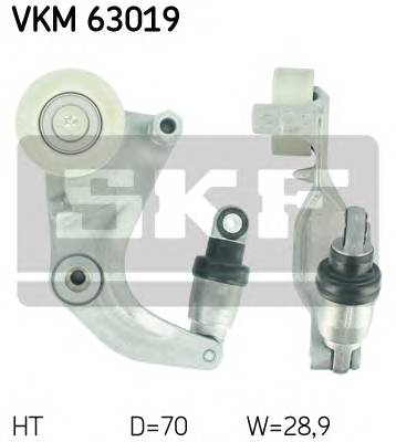 SKF VKM 63019 Натяжной ролик, поликлиновой