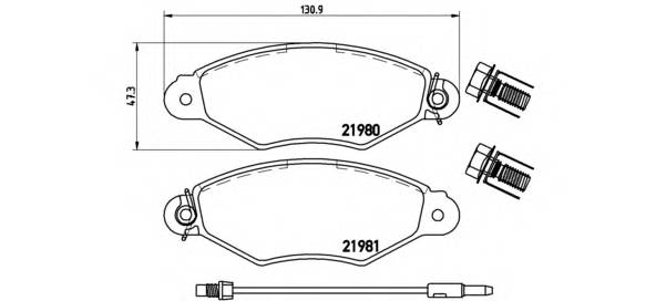 BREMBO P 56 038 Комплект гальмівних колодок,