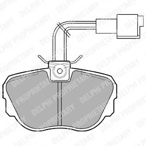 DELPHI LP647 Комплект тормозных колодок,