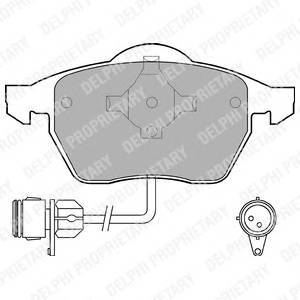 DELPHI LP784 Комплект гальмівних колодок,