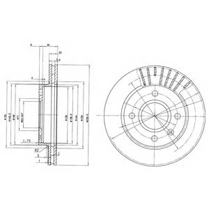 DELPHI BG2440 Гальмівний диск