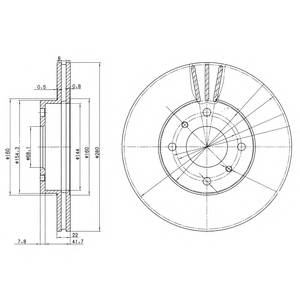 DELPHI BG3596 Тормозной диск