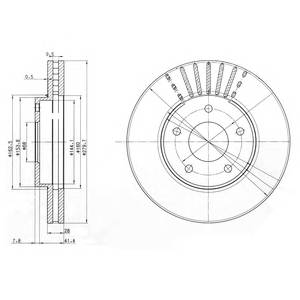 DELPHI BG3816 Тормозной диск