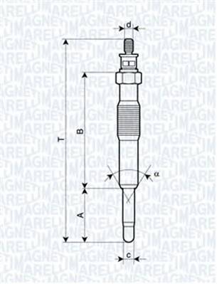 MAGNETI MARELLI 062900017304 Свеча накаливания