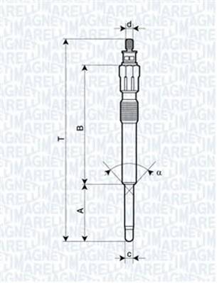 MAGNETI MARELLI 062900043304 Свеча накаливания