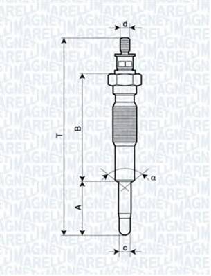 MAGNETI MARELLI 062900063304 Свеча накаливания