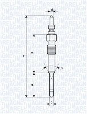 MAGNETI MARELLI 062900085304 Свеча накаливания