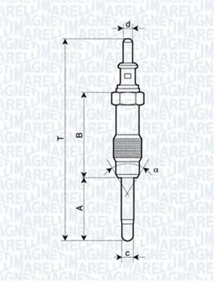 MAGNETI MARELLI 062900046304 Свеча накаливания