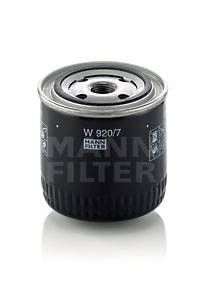 MANN-FILTER W 920/7 Масляный фильтр; Гидрофильтр,