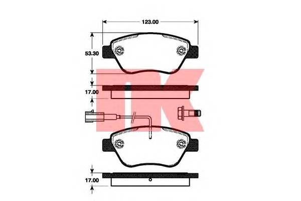 NK 222380 Комплект тормозных колодок,