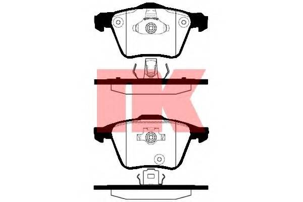 NK 224826 Комплект гальмівних колодок,