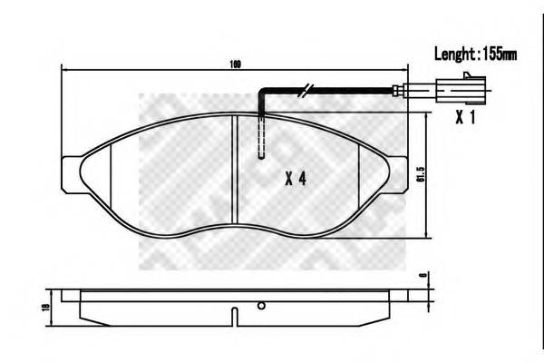 MAPCO 6847 Комплект тормозных колодок,