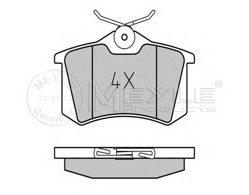 MEYLE 025 209 6117/PD Комплект тормозных колодок,