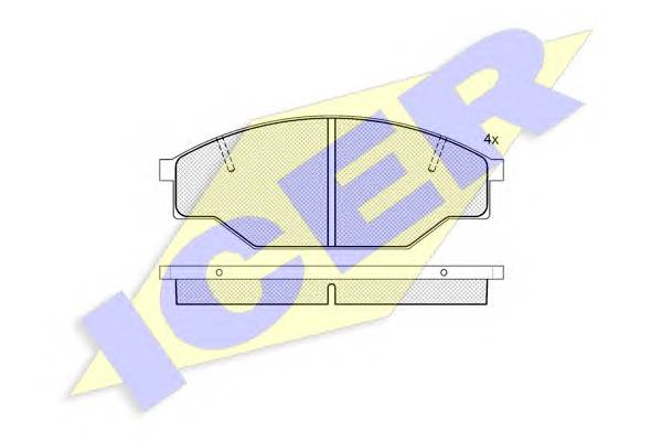 ICER 140614 Комплект тормозных колодок,
