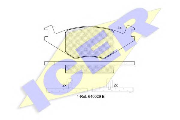 ICER 180461 Комплект тормозных колодок,