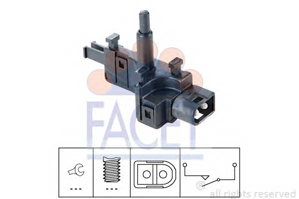 FACET 7.6165 Выключатель, фара заднего