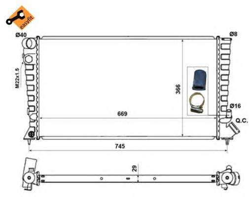 NRF 58189 Радиатор, охлаждение двигателя