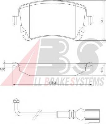 A.B.S. 37413 Комплект тормозных колодок,