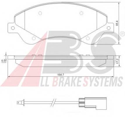 A.B.S. 37559 Комплект тормозных колодок,