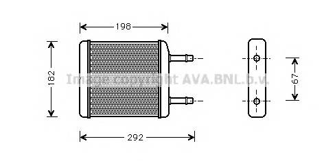 AVA QUALITY COOLING DWA6024 Теплообменник, отопление салона