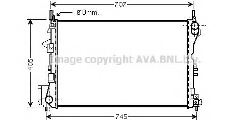 AVA QUALITY COOLING OL2338 Радиатор, охлаждение двигателя