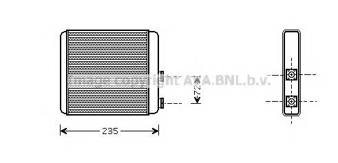 AVA QUALITY COOLING OL6321 Теплообменник, отопление салона