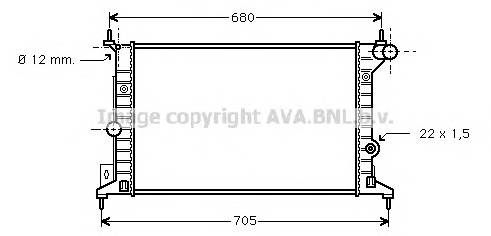 AVA QUALITY COOLING OLA2242 Радиатор, охлаждение двигателя