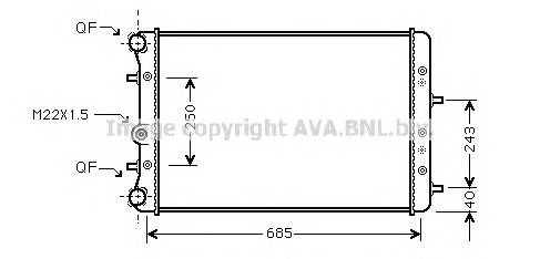 AVA QUALITY COOLING SAA2006 Радиатор, охлаждение двигателя