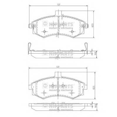 NIPPARTS J3600535 Комплект тормозных колодок,