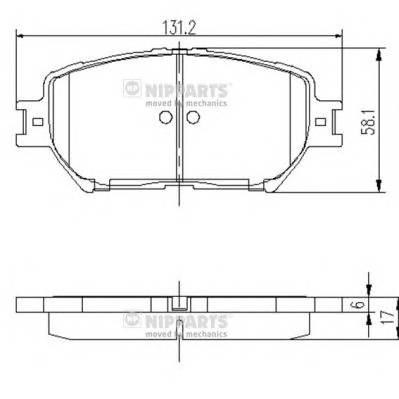 NIPPARTS J3602099 Комплект гальмівних колодок,