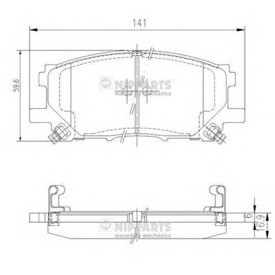 NIPPARTS J3602125 Комплект гальмівних колодок,