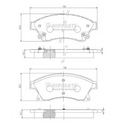 NIPPARTS N3600914 Комплект тормозных колодок,