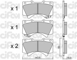 CIFAM 822-821-0 Комплект тормозных колодок,
