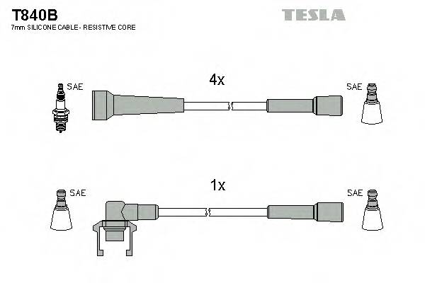 TESLA T840B Комплект проводов зажигания