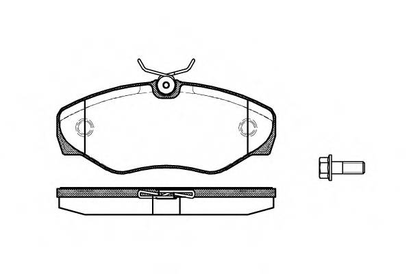 WOKING P9343.10 Комплект тормозных колодок,