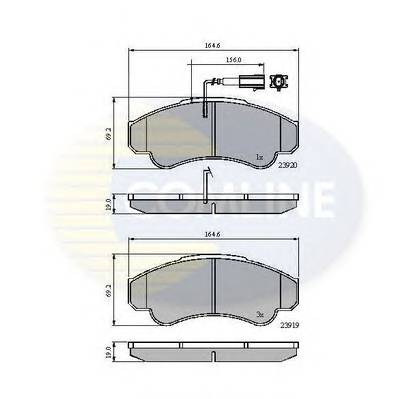 COMLINE CBP11041 Комплект тормозных колодок,