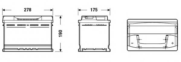 EXIDE EB740 Стартерная аккумуляторная батарея;