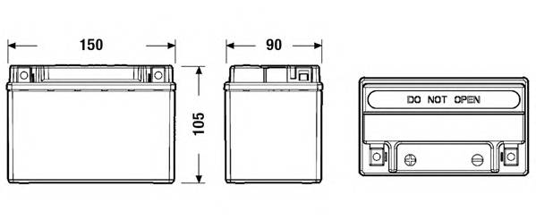 EXIDE EK091 Стартерная аккумуляторная батарея;