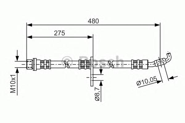 BOSCH 1 987 476 757 Гальмівний шланг