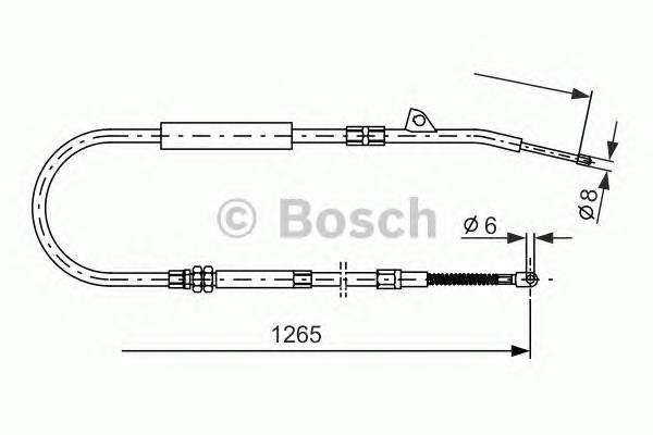 BOSCH 1 987 477 533 Трос, стояночная тормозная