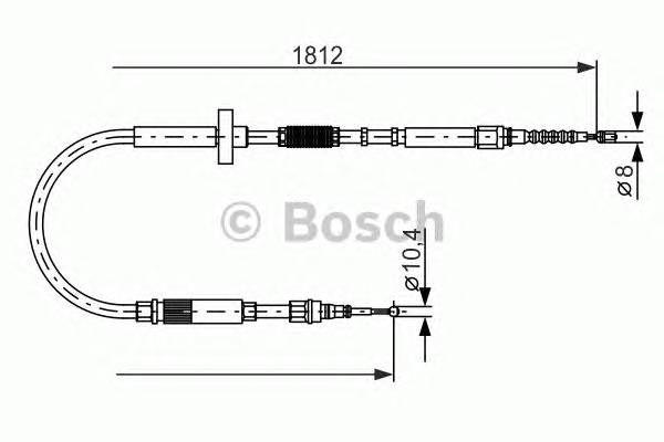 BOSCH 1 987 477 659 Трос, стоянкова гальмівна