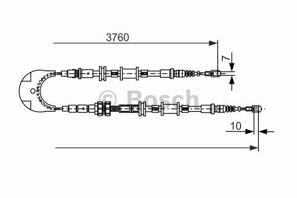 BOSCH 1 987 477 735 Трос, стояночная тормозная